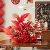 Red Wedding Banquet and Living Room Artificial Flower Decoration
