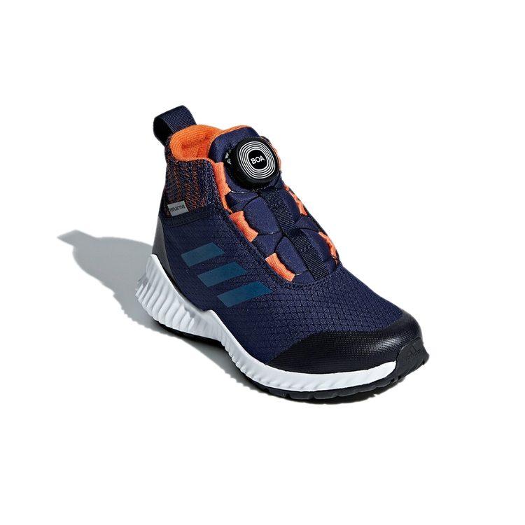 Adidas Fortatrail Boa Wide K Abrasion Resistant High top Kids' Running Shoes Blue Black Kids' CM8492