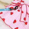 Sommerkleid für Hunde, süßes Erdbeermuster, Schleifendekor, Prinzessinnen-Kleidung, Haustierrock mit Traktionsring, atmungsaktive Welpenkleidung für kleine Hunde und Katzen