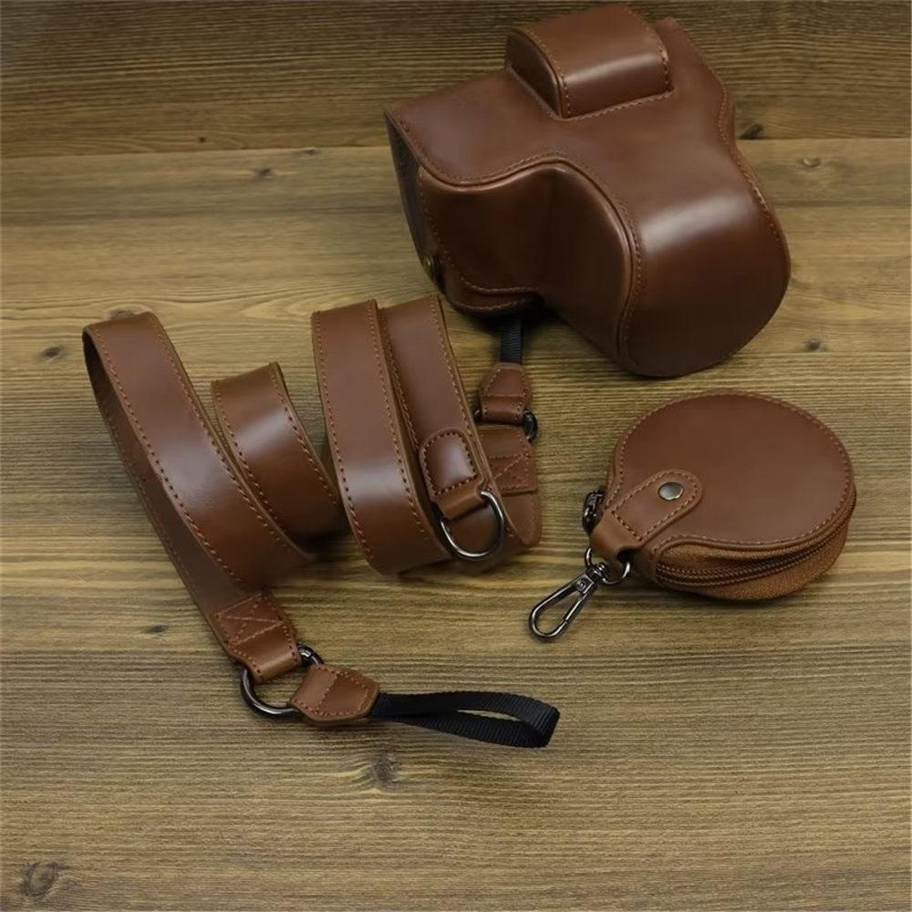 PU Leather Camera Case Bag for Fujifilm XS20 X-S20 15-45mm 15-35mm Lens With Strap Mini Case