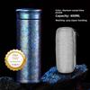 "Elegant Full Titanium Thermos Cup with Ice Flower Design - Perfect for Tea Brewing and Car Use"