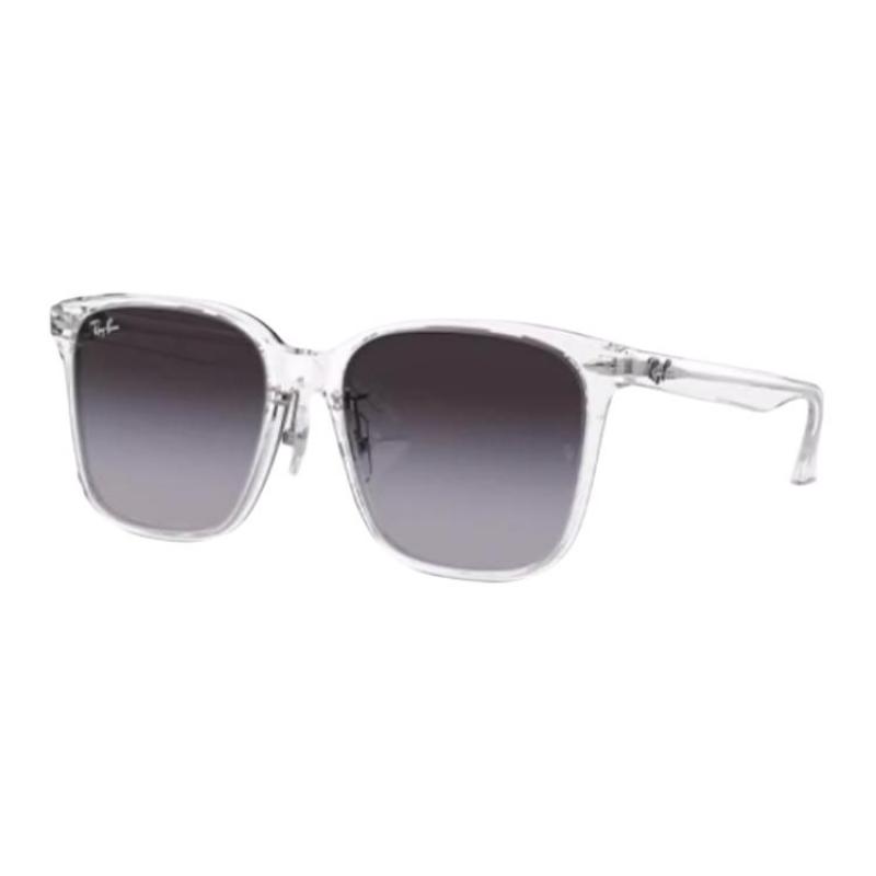 Ray-Ban Logo Plate Frame Square Sunglasses Unisex Couple Clear Colour
