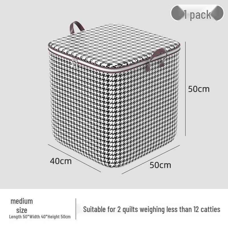 Large Transparent Foldable Fabric Wardrobe Organizer Box - Extra Capacity Quilt and Clothes Storage Basket