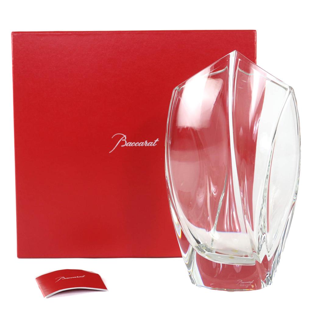 Excellent Baccarat Vase Giverny Base Clear Crystal Women Used