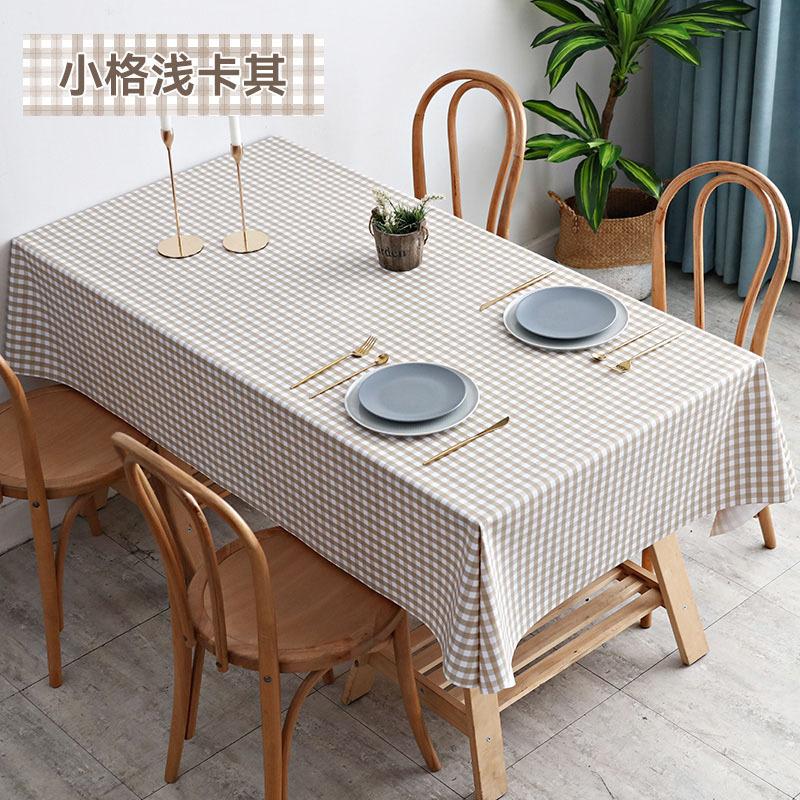 Nappe Rectangulaire en PVC Minimaliste Moderne Tapis de Table de Salle à Manger Imperméable et Résistante à l'Huile Nappes Rondes Décoration de Maison 90x90cm