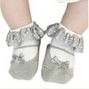 Søte småbarn babysokker Dots Princess Lace bomullssokker