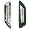 2x Chrome SUV Car Auto Air Flow Fender Side Vent Decoration Stickers Accessories