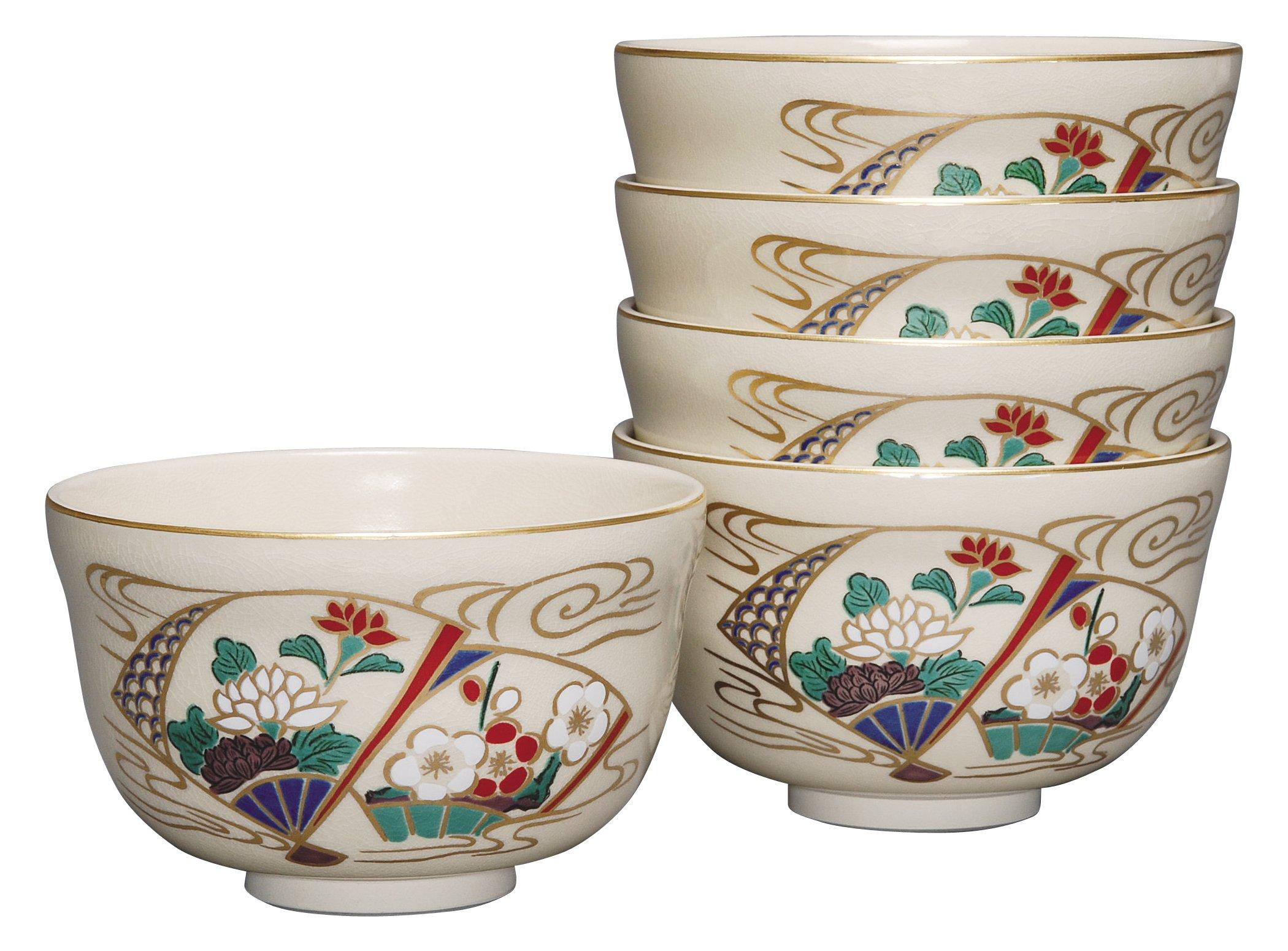 

Miyachi Eikou Матча Диаметр x Высота Нинсэй Текущая вода Подарочный набор из 5 чаш, Белый, Размер 12,4 см 7,8 см (1 чаша), Веерообразный дизайн, Коробка, белый