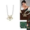 Stylish And Sophisticated Floral Pearl Necklace For Women Ideal For Everyday Wear In 2024