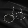 1/2 Pièces Bracelet Scintillant Pour Femmes Double Étage Couleur Argent Chaîne de Main Réglable Bijoux Accessoires Cadeau Fête de Mariage