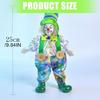 Ceramic Clown Doll Model Figure With Movable Wire Frame Body Halloween Christmas Tree Decoration for Collector