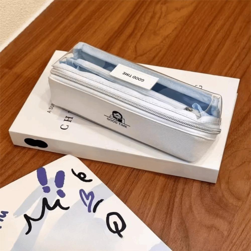 Transparent Stationery Organizer Clear Window Organizer Pen Case Pencil Case  Students Gifts