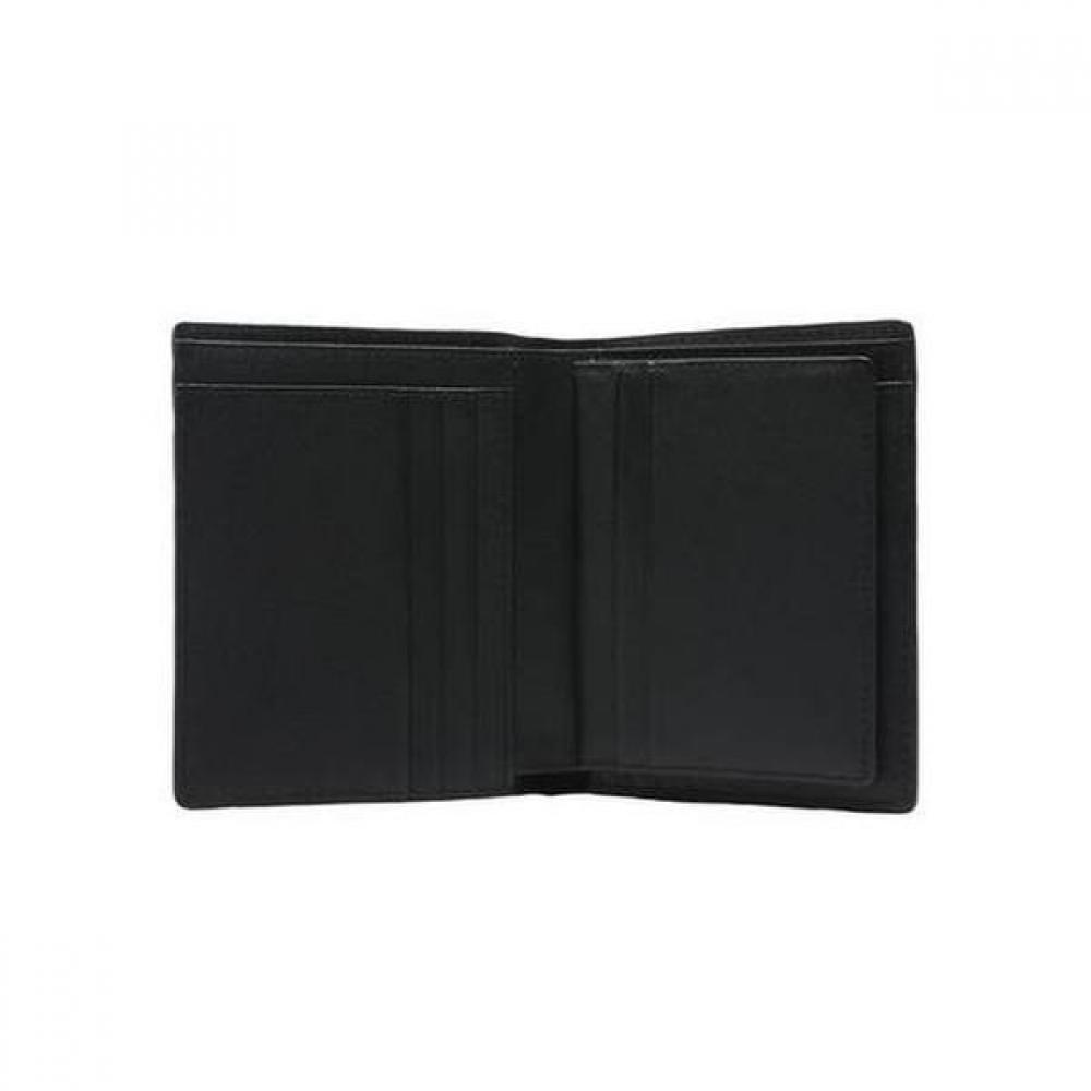 Daks Black Dd Plate Logo Matte Leather Wallet Dbwa0e362