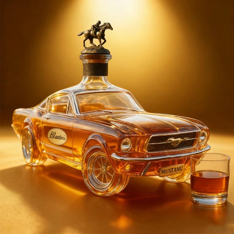 New Creative Car Shape Empty Wine Bottle Household High Boron Glass Bottle Modern Style Irregular Sealed Whiskey Wine Set