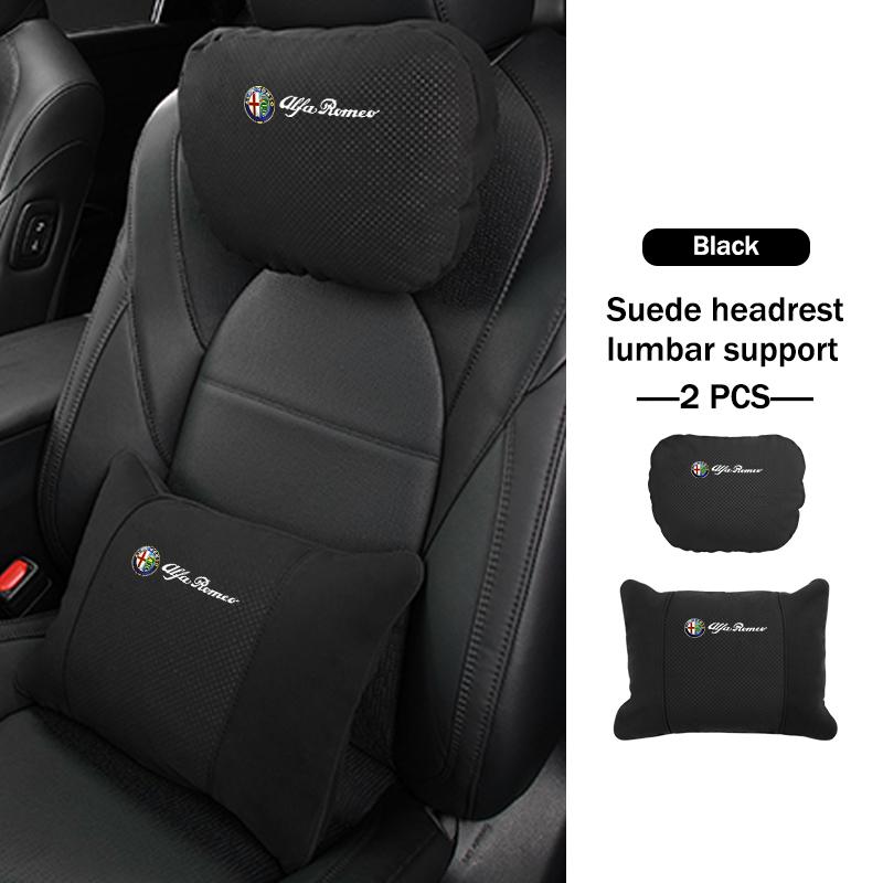 For Alfa Romeo Car Neck Pillow Head Support Pad Driver Seat Headrest Waist Support Mat 159 Giulietta Giulia 147 Mito 156 159 166