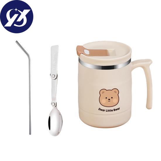 Yousheng 500ML Water Cup Large Capacity Good Sealing Heat Insulation Stainless Steel Highly Pigmented Insulation Coffee Mug Daily Use