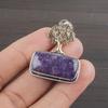 Natural Lepidolite Gemstone 925 Sterling Silver Jewelry Designer Pendant 1.45" AJP-2191