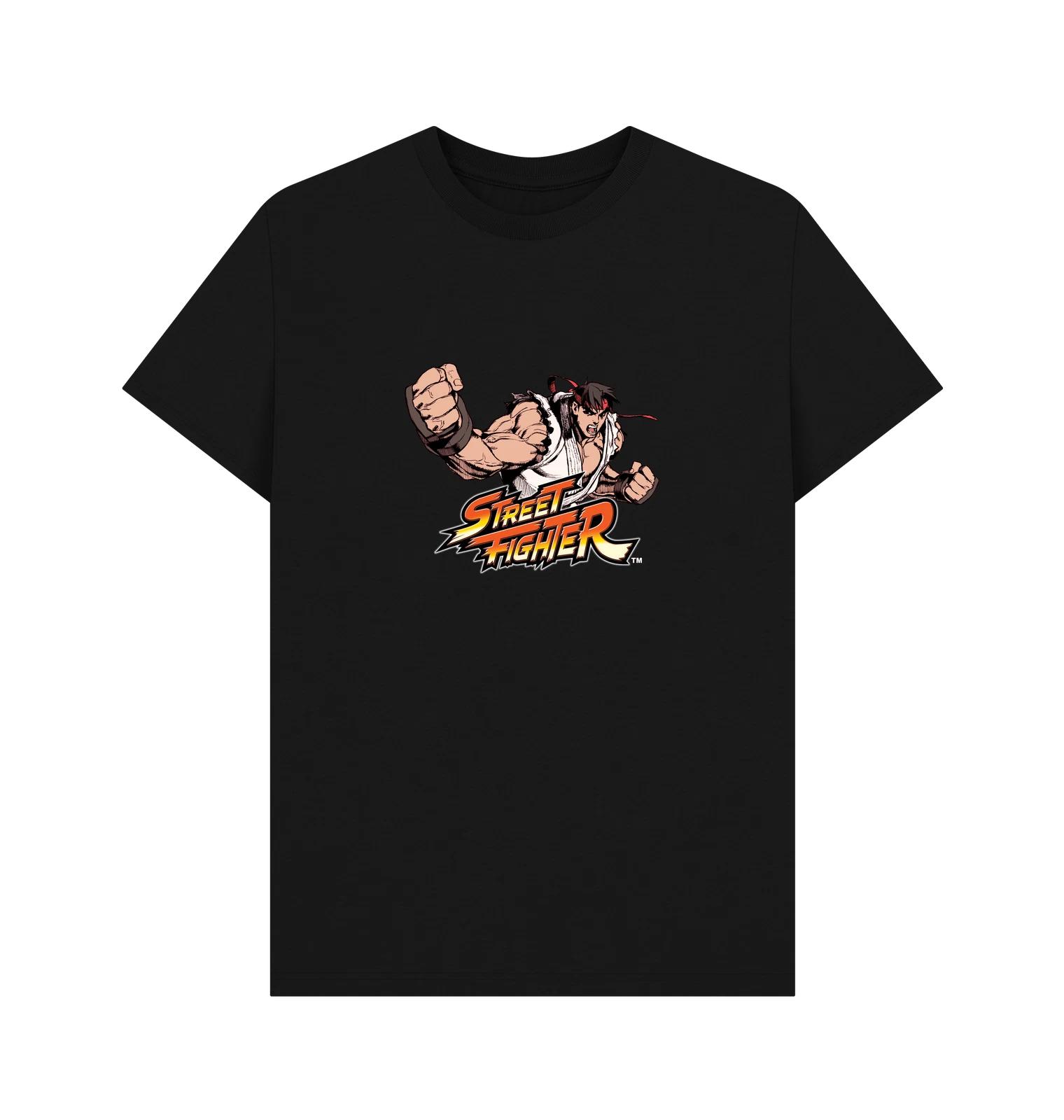 PREMIUM OFFICIAL Street Fighter Streetfighter Ryu Classic Graphic Black T-Shirt 2XL