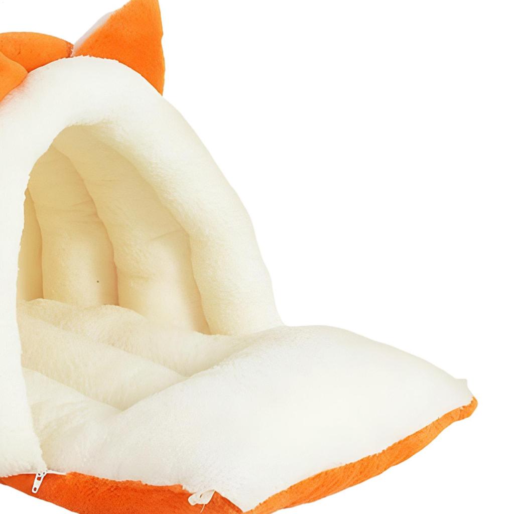 Pet Beds For Cats Non-Slip Plush Removable Pad Cute Small Dog Bed Cat Nest For Kitten Puppy Pet Sleeping Calming Cold Weather