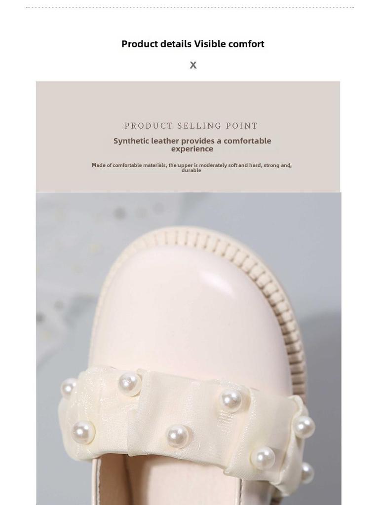 2025 New Korean-Style Girls' Leather Princess Shoes for Spring and Autumn - Soft Sole for Primary School Students