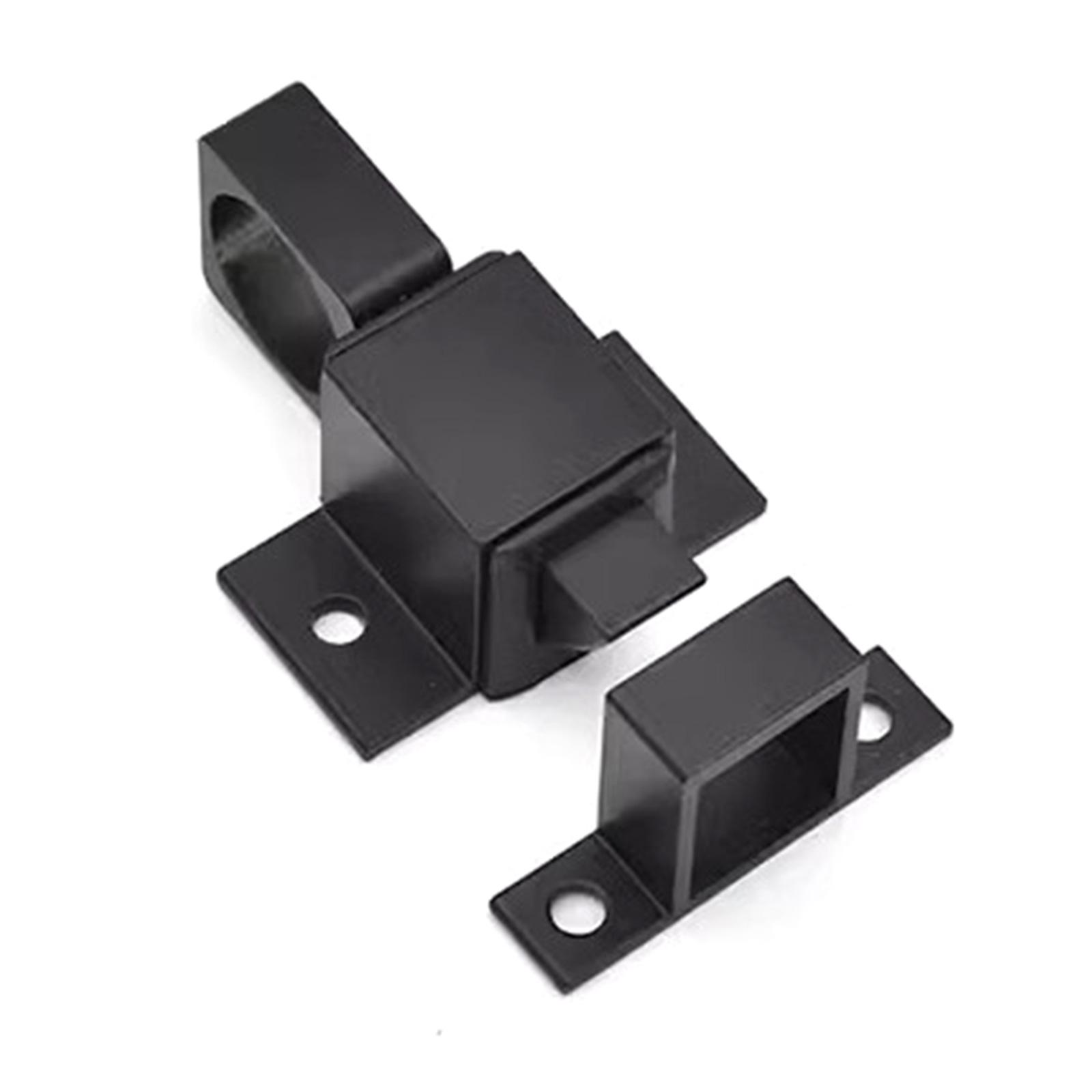 

Ударопрочный самозакрывающийся пружинный дверной замок, простая установка, алюминиевый автоматический дверной замок для повышенной безопасности чёрный