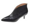 Fashion FHC New V Shape vamp High Heels Naked Boots Woman,Women's Snake PU Leather Shoes,Pointed toe,Ankle Botas,Black,BLUE,Dropship