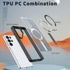 Luxury Breathable Mesh Holder Case For Samsung S25 S24 A14 A15 Ultra Plus Magnetic For Magsafe Stand Cooling Shockproof Cover