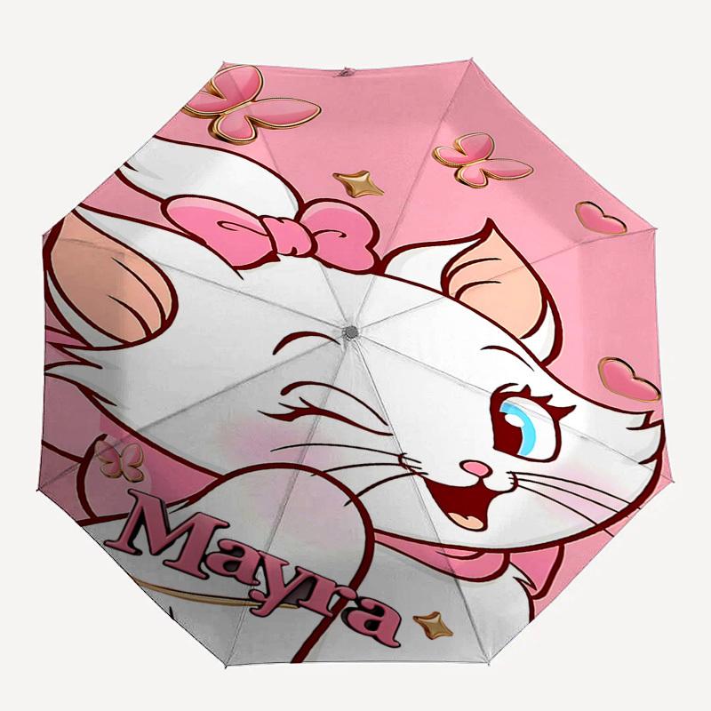 

1pc cat Mayra umbrella automatic open/close, 8-Rib Durable Frame, Compact Folding Design, Ideal Birthday/Holiday Gift 1130A