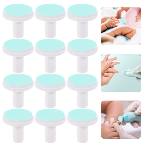 Beaupretty 12-Piece Baby Nail Grinding Head Replacement Pads for Electric Nail Trimmers, Convenient Design for Shaping Baby's Nails