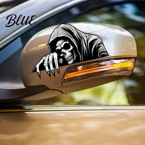 Outdoor Durable Stickers Halloween Skeleton Car Sticker Peeking Decal for Window Bumper Waterproof Vinyl Horror Skull Wall Laptop Decoration Modding