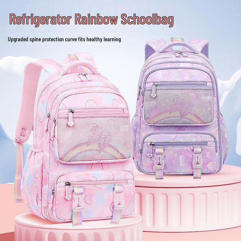 

Waterproof Lightweight Girls Backpack for Grades 1-6 - Large Capacity, Load-Reducing Design