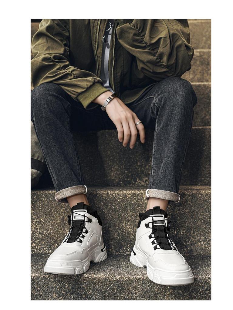 Men's High-Top Martin Work Boots - Trendy Autumn Casual, Thick-Soled, All-Match Labor Protection Boot