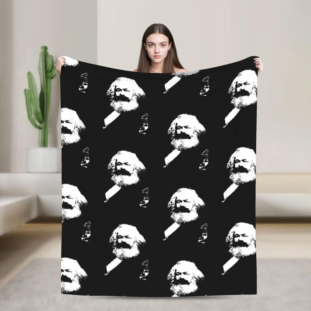 Karl Marx Blanket Quality Super Warm Throw Blanket Winter Students Bedroom Novelty Bedspread