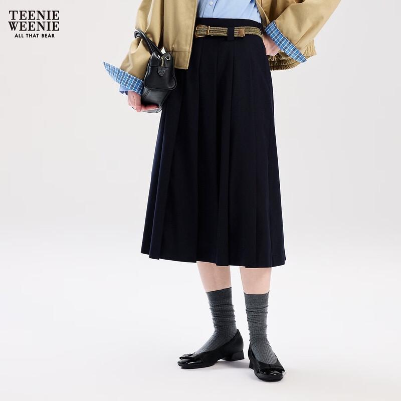 Teenie Weenie Women's College Style Pleated A-Line Skirt