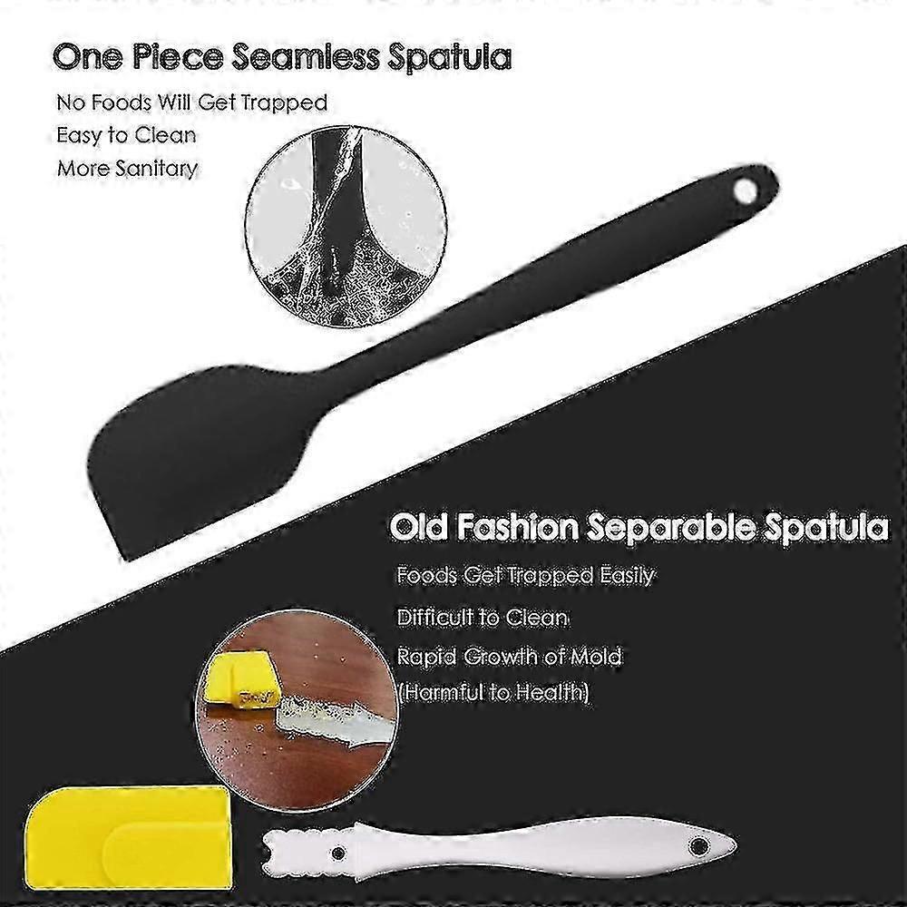 600f High Heat-resistant Premium Silicone Spatula Set, Seamless Design Non-stick Rubber With Cooking/baking Utensil Set Of 4