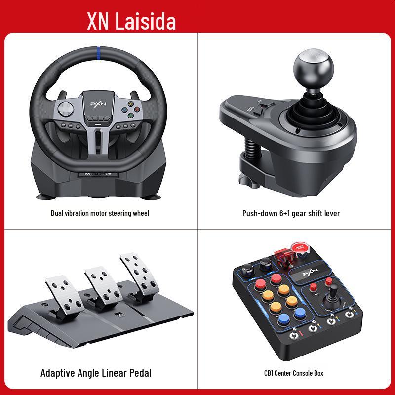 7PXN V9 Gen2 Racing Wheel for PC, PS4, Switch