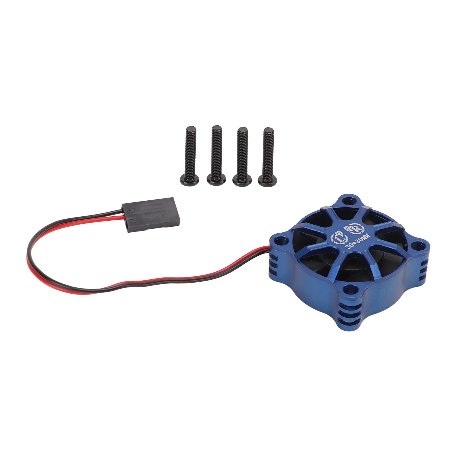 

30x30mm RC Cooling Fan Aluminium Alloy Fast Cooling Speed Firm Structure RC Motor Cooling Fan for 1 10 1 12 1 8 RC Car темно-синього кольору