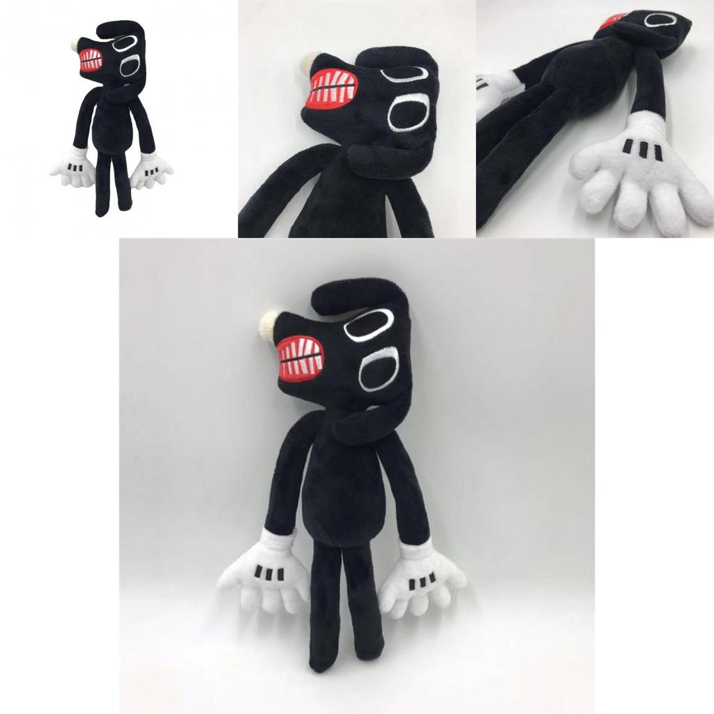 Siren Head Series Black Dog Plush Toy Crooked Neck Horror Stuffed Doll 30cm/11.8inch Height