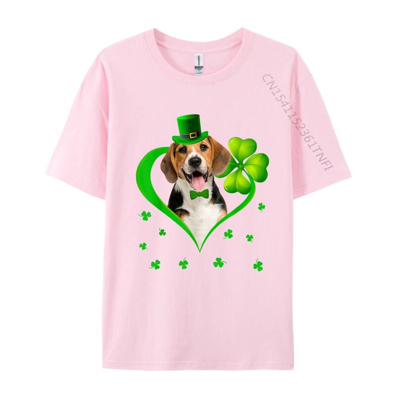 Beagle Dog St Patricks Day Tshirt Pride Gift Present Tee Funky Print T Shirt Cotton Men Tops Tees Birthday Gift