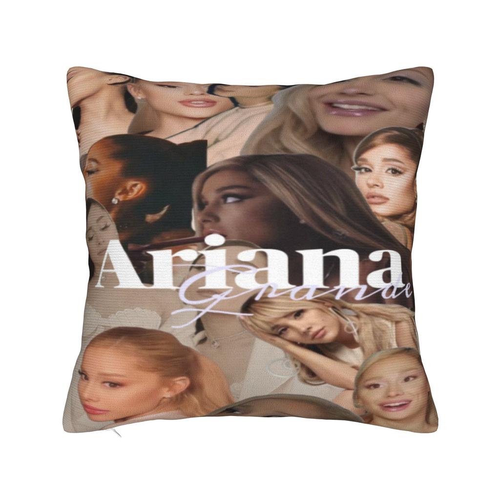 Ariana Grande music singer fan gift Pillowcase Cushion Cover Pillow Covers Soft and Sweet Home Decor Zippered Multiple Sizes