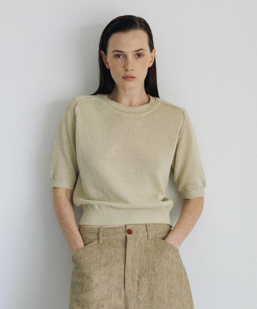 Beullaengkeulumumeon Crochet Sweat Knit_Oat Vanilla
