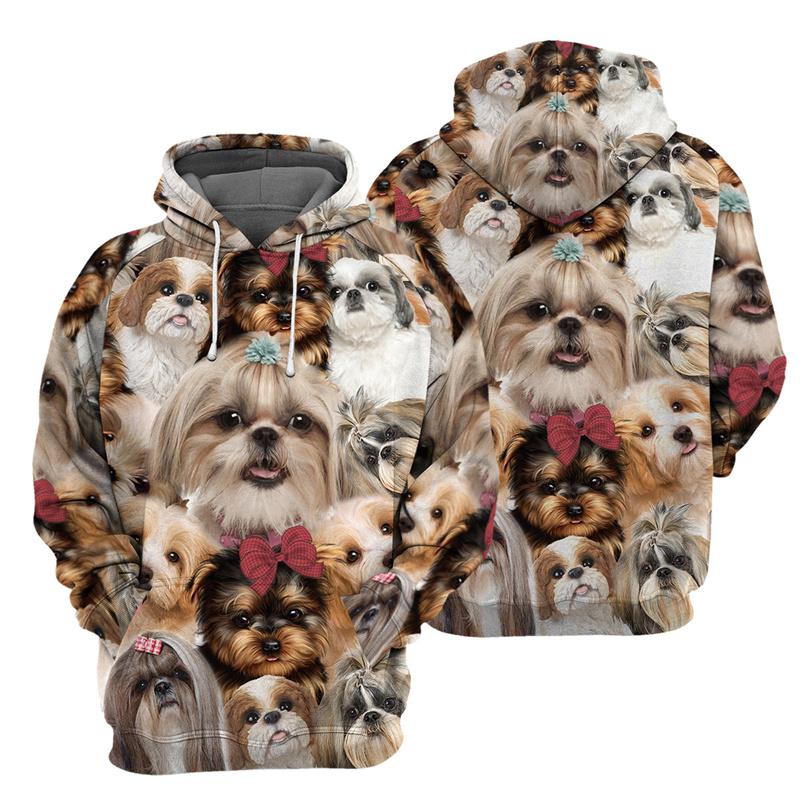 Animal Doberman Puppdog 3D Print Hoodie Men Oversized Long Sleeve Pullovers Bullhead Terrier Corgi Pets Dog Graphic Hoodies Tops