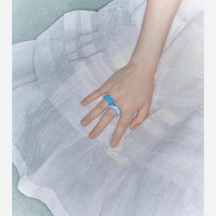 Official ILLIT x NFF Handmade "Double Heart" Ring - [Mamihlapinatapai] 4th Mini Album Special Edition