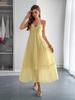 European-American Elegant Seaside Halter Neck Vacation Dress for Women - Spring/Summer 2025