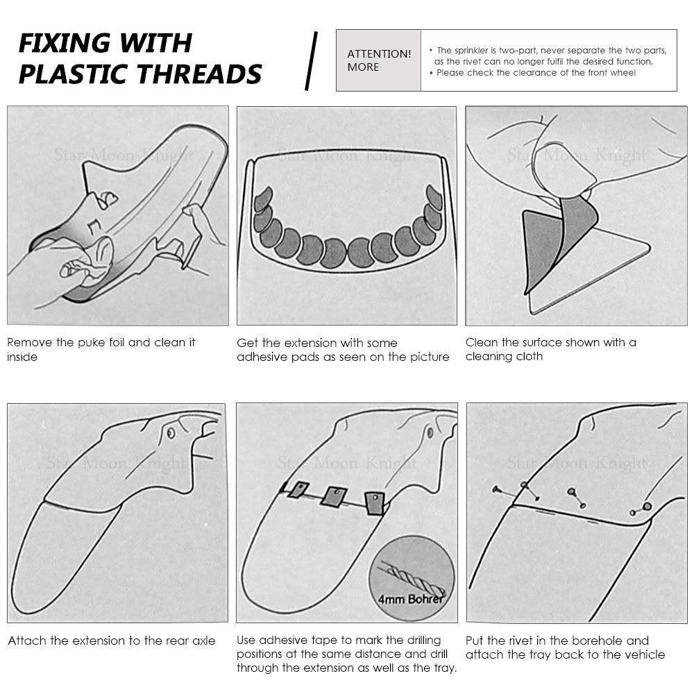 Motorcycle Front Mudguard Fender Rear Extender Extension For BMW F900XR S1000XR F 900 XR S 1000 XR -