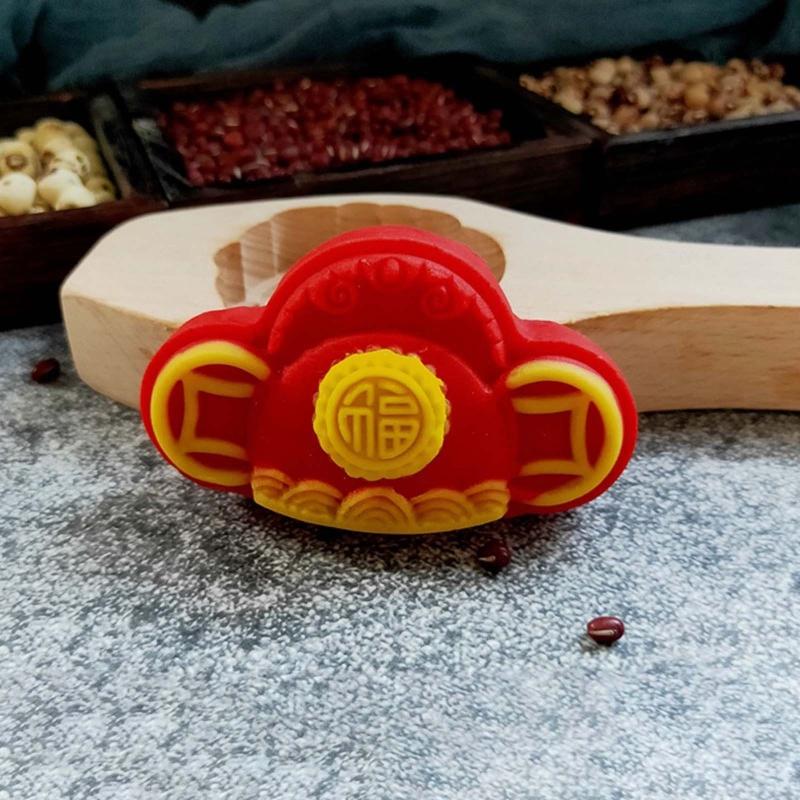 Wooden Mooncake Moulds DIY Mooncake Stamps Baking Moulds Pastry Gadgets 8 Styles for Mid-Autumn Festival Making Mooncake