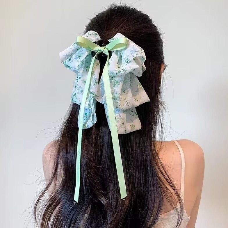 Luxury Starry Sky Rhinestone Bow Hair Clip - Volumizing Shark Clip Accessory