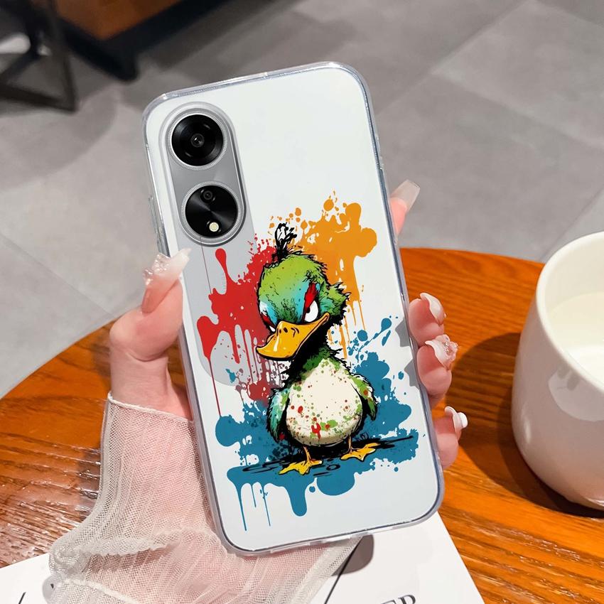 For Oppo A1 A11 A12 A15 A17K Luxury Transparent Lens Protection Cases Mysterious Whale Pattern Shockproof Protective Back Cover Shell For Oppo Housing