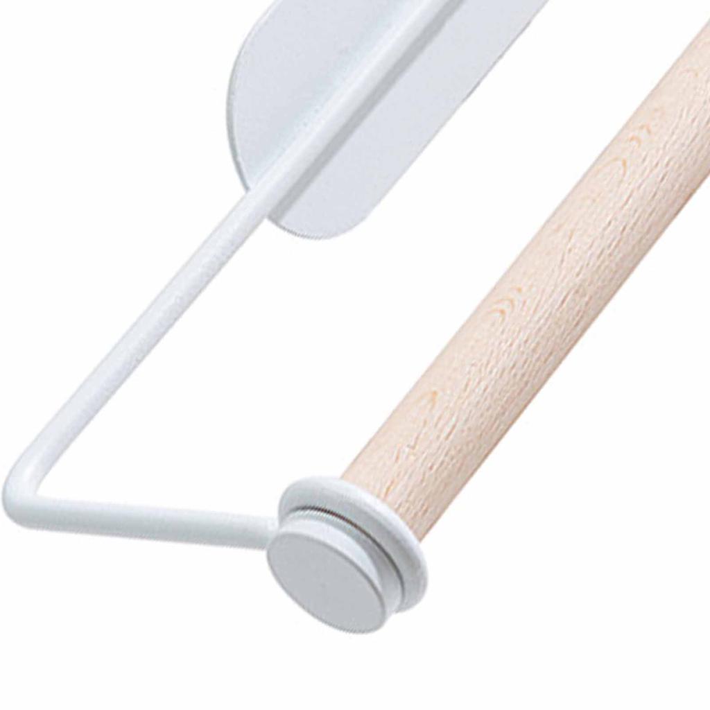 Papiertuchhalter Stanzfrei Multifunktional Eisen Wandmontiert Frischhaltefolien-Aufbewahrungsregal für Küche Badezimmer Weiß