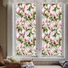 Flower Stained Glass Window Film Lotus Morning Glory Floral Window Cling Removable Decorative Static Sticker UV Blocking Privacy Decals for Living